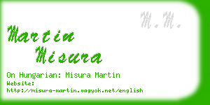 martin misura business card
